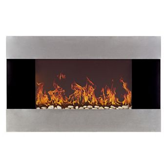 The Northwest Modern Two Tone Electric Fireplace Wall Decor