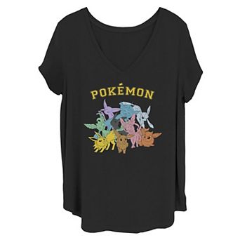 Juniors' Plus Size Pokémon "Gotta Catch 'Em All" Eeveelutions Graphic Tee