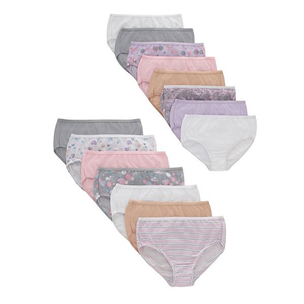 Girls 4-14 Hanes 14-Pack + 1 Bonus Pair Brief Panties