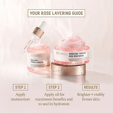 Squalane + Vitamin C Rose Brightening Moisturizer