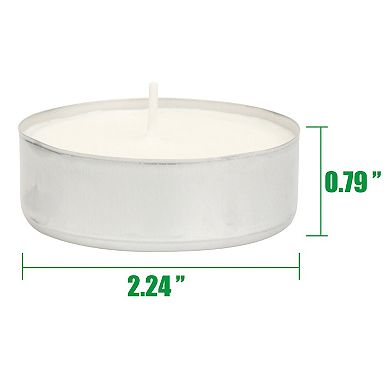 Stonebriar Collection Unscented Mega-Oversized Tea Light Candles 20-piece Set