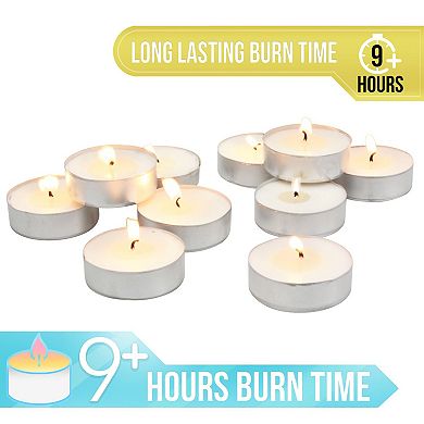 Stonebriar Collection Unscented Mega-Oversized Tea Light Candles 20-piece Set