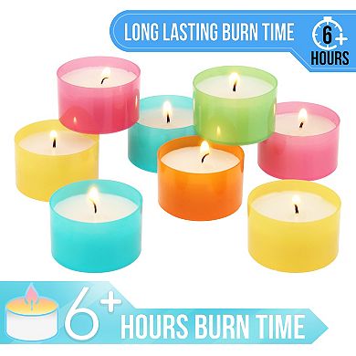 Stonebriar Collection Unscented Long-Burning Tealight Candles 96-Piece Set