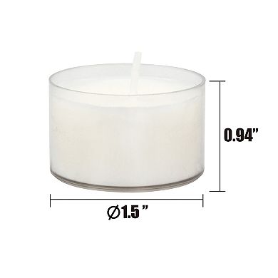 Stonebriar Collection Bulk Unscented Set of 192 Smokeless Long Burning Tealight Candles