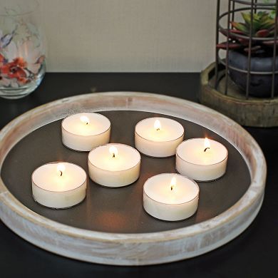 Stonebriar Collection Unscented Mega-Oversized Clear Cup Tea Light Candles 20-piece Set