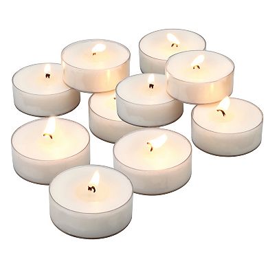 Stonebriar Collection Unscented Mega-Oversized Clear Cup Tea Light Candles 20-piece Set