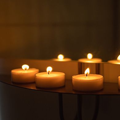 Stonebriar Collection Unscented Mega-Oversized Clear Cup Tea Light Candles 20-piece Set