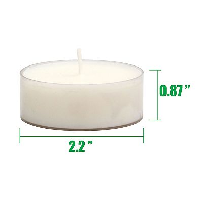 Stonebriar Collection Unscented Mega-Oversized Clear Cup Tea Light Candles 20-piece Set