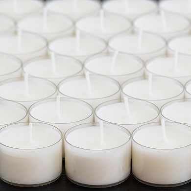 Stonebriar Collection Bulk Unscented Set of 48 Smokeless Tealight Candles
