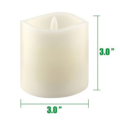 Stonebriar Collection Real Wax Flameless LED Pillar Candles with Remote & Timer 6-piece Set