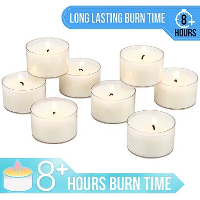 Stonebriar Collection Unscented Smokeless Long-Burning Tea Light Candles 96-piece Set