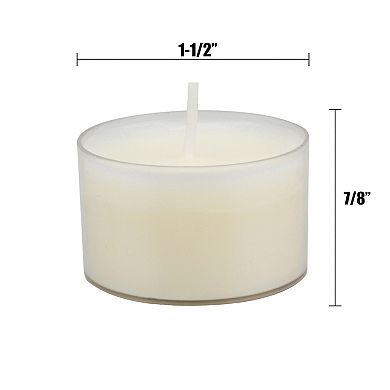 Stonebriar Collection Unscented Smokeless Long-Burning Tea Light Candles 48-piece Set