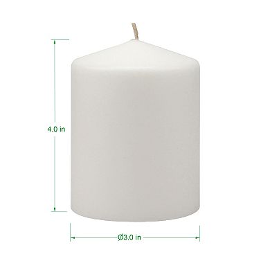 Stonebriar Collection Tall Long-Burning Unscented Pillar Candles 6-piece Set