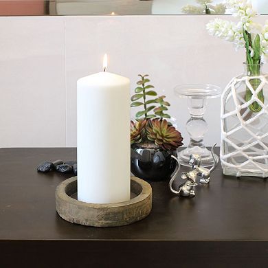 Stonebriar Collection 8" Tall Long-Burning Unscented Pillar Candles 6-piece Set