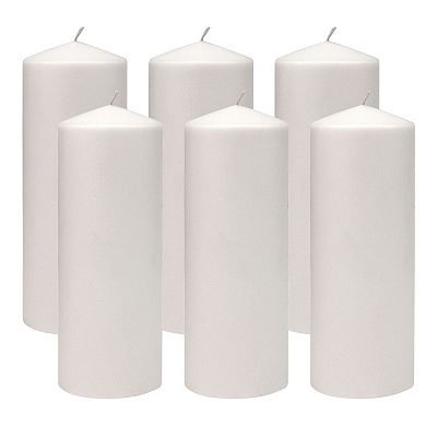 Stonebriar Collection Tall Long-Burning Unscented Pillar Candles 6-piece Set