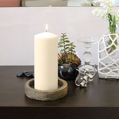 Stonebriar Collection 8" Long-Burning Unscented Pillar Candles 6-piece Set