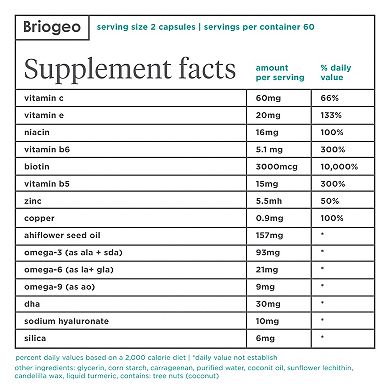 Destined for Density Vegan Omega 3, 6, 9 + Biotin Supplements for Healthy Hair