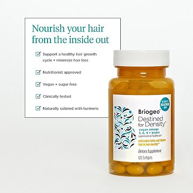 Destined for Density Vegan Omega 3, 6, 9 + Biotin Supplements for Healthy Hair