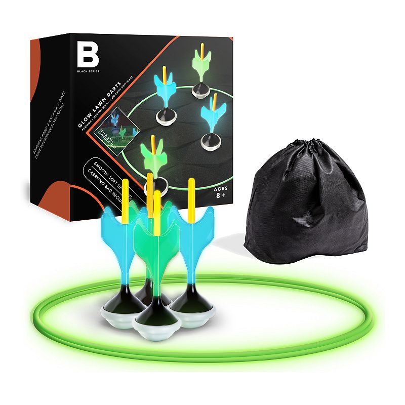 Black Series Glow in The Dark Outdoor Lawn Dart Set