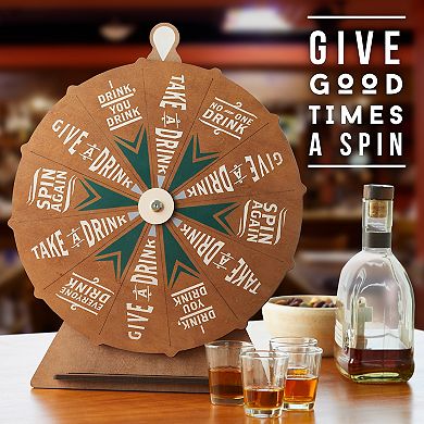 Hammer & Axe Vintage Drinking Wheel Game With 4 Shot Glasses