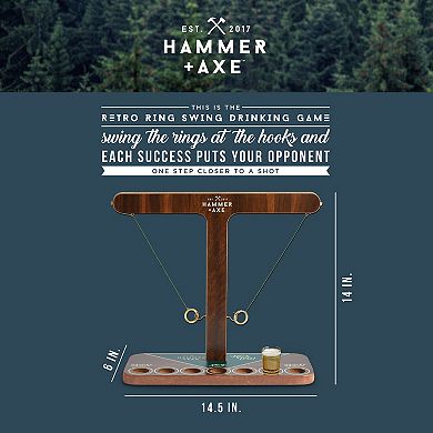 Hammer & Axe Vintage Ring Swing Drinking Game
