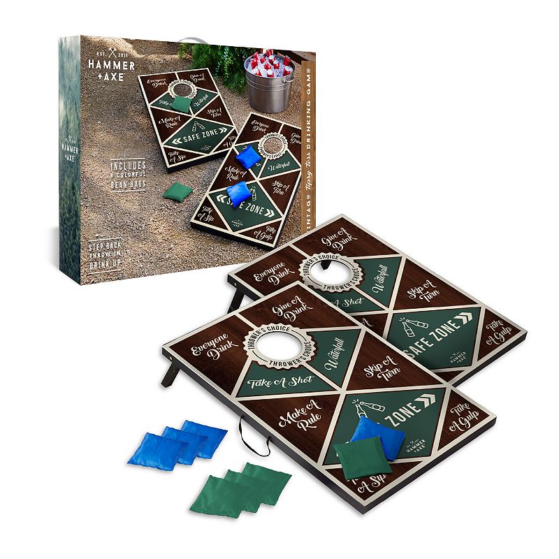 Hammer & Axe Vintage Tipsy Toss Drinking Game, None