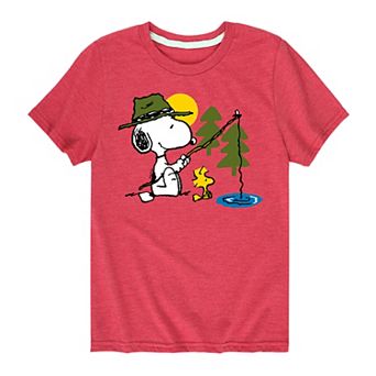 Boys 8-20 Peanuts Snoopy Woodstock Fish Graphic Tee