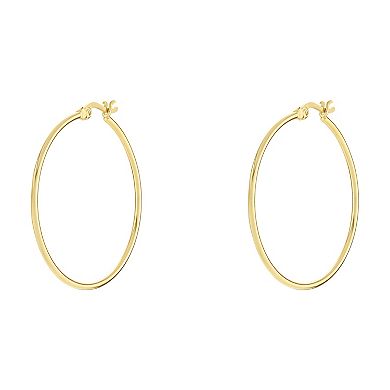 PRIMROSE Sterling Silver Polished Hoop Earrings