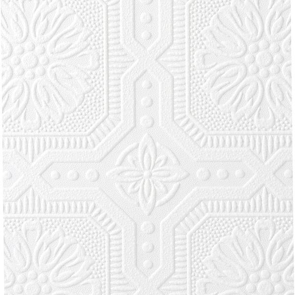 White Paintable Textured Removable Wallpaper