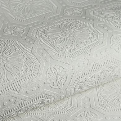 White Paintable Textured Removable Wallpaper