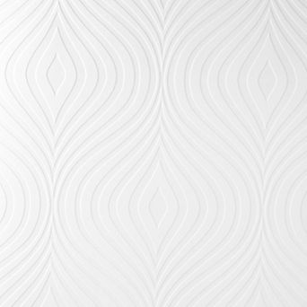 Curvy White Paintable Textured Removable Wallpaper