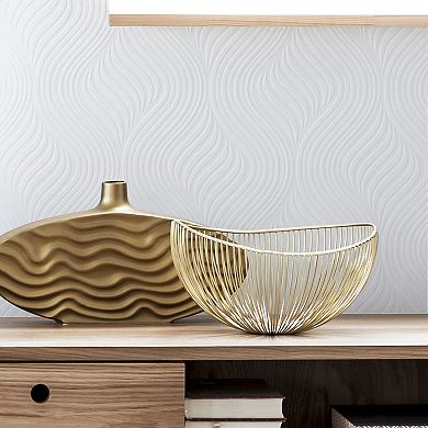 Pure Wave Paintable Textured Removable Wallpaper