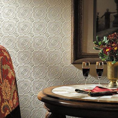 Small Ceiling Faux Tile Paintable Textured Removable Wallpaper