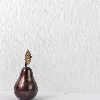 Wavy Lines Textured Paintable Removable Wallpaper