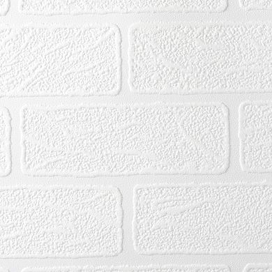Brick Textured Paintable Removable Wallpaper
