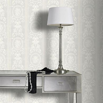 Cameo Stripe Textured Paintable Removable Wallpaper
