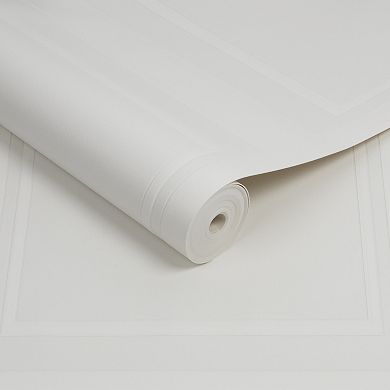 Paintable Wood Panel White Wallpaper