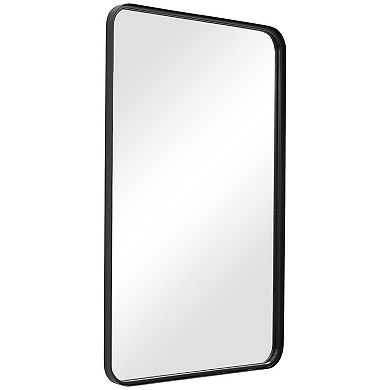 Rounded Corner Rectangle Wall Mirror