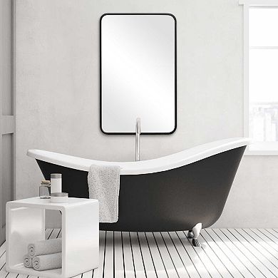 Rounded Corner Rectangle Wall Mirror