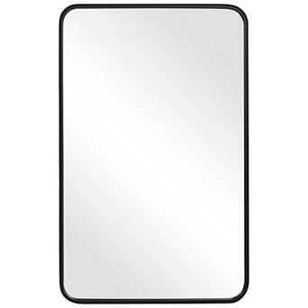 Rounded Corner Rectangle Wall Mirror