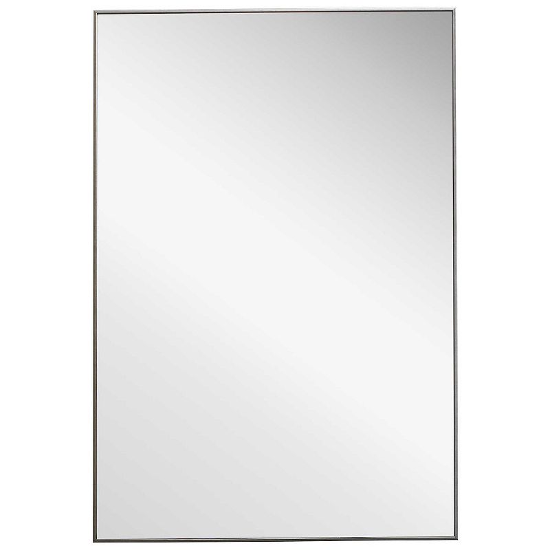 Rectangular Modern Wall Mirror, Grey