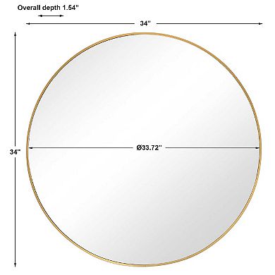 Slim Round Wall Mirror