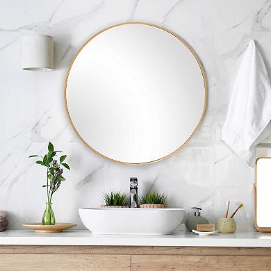Slim Round Wall Mirror