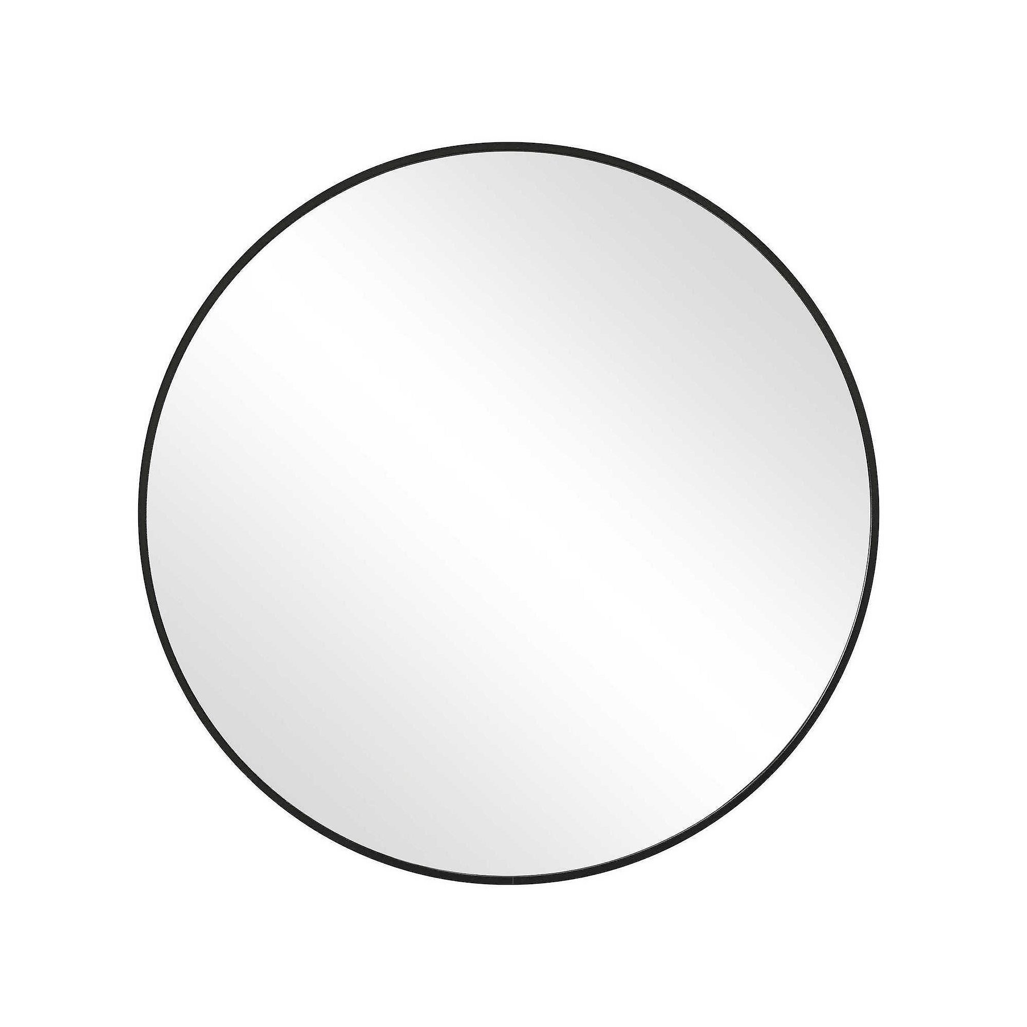 W00510 Slim Round Wall Mirror, Black sku W00510