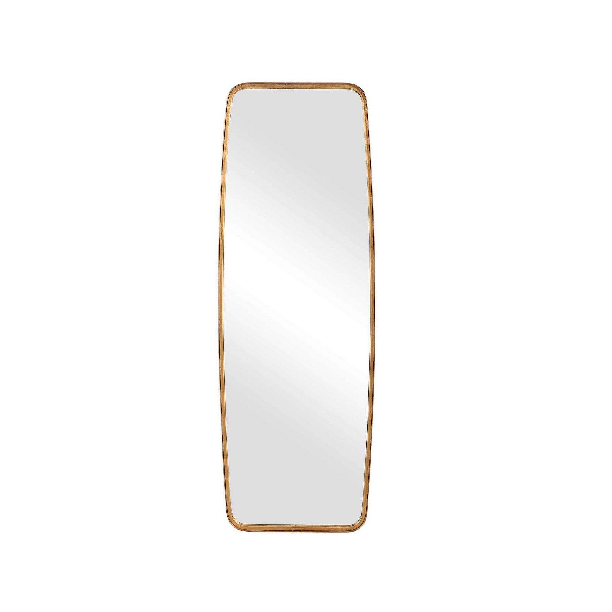 Rounded Corner Rectangular Wall Mirror, Yellow
