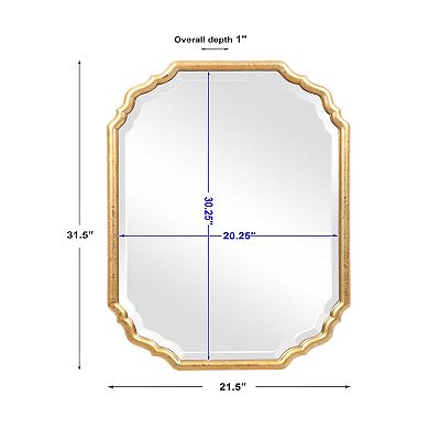 Elegant Curved Notched Dressing Wall Mirror