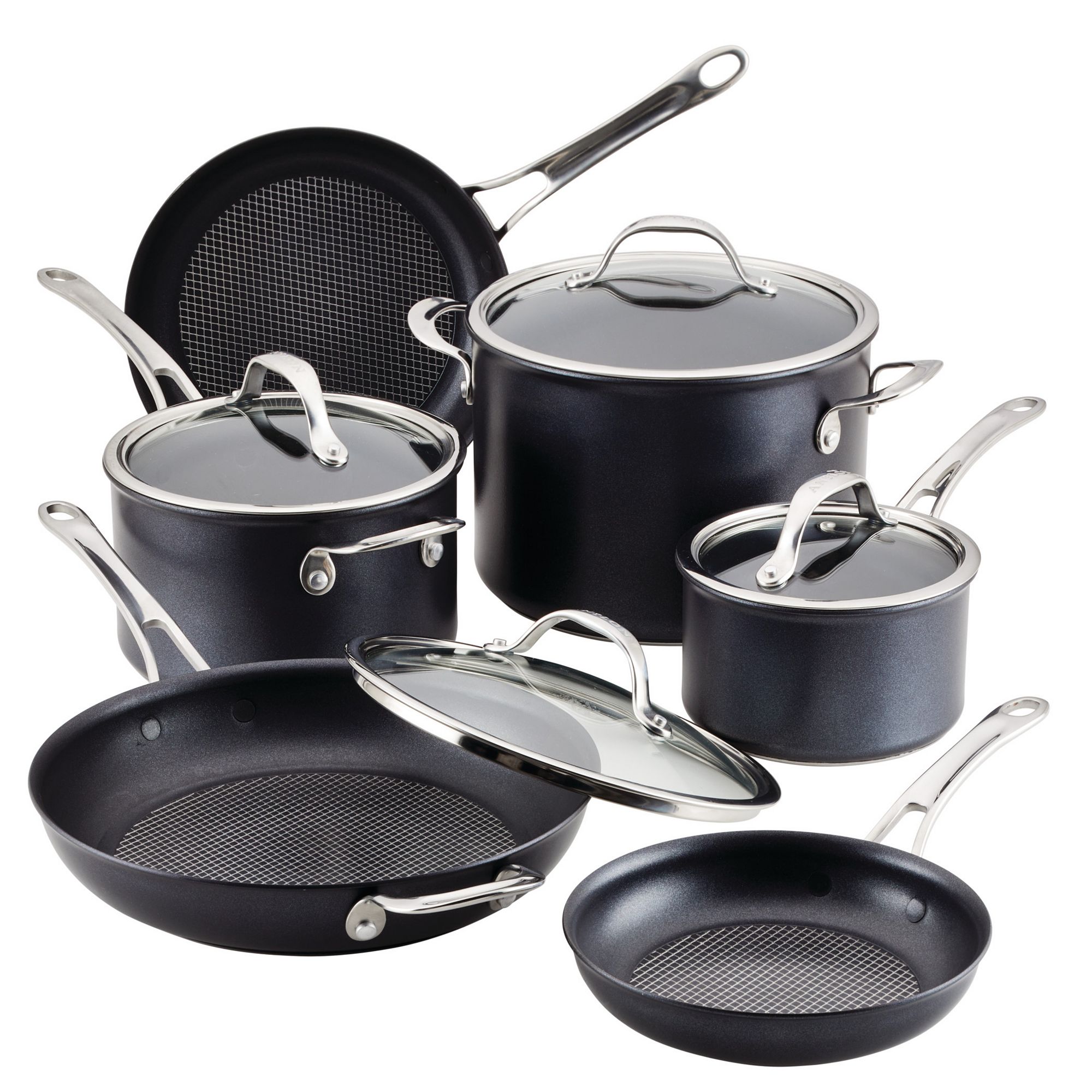 Anolon X Hybrid Nonstick Aluminum Nonstick 10-pc. Cookware Set, Dark Gray