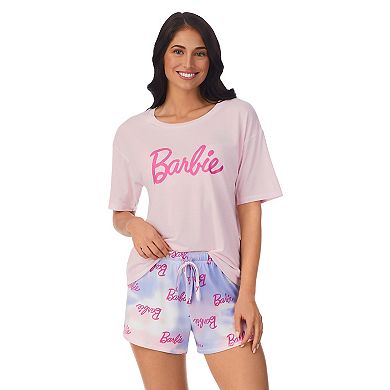 Women's Barbie® Boxy Pajama Tee & Pajama Shorts Set