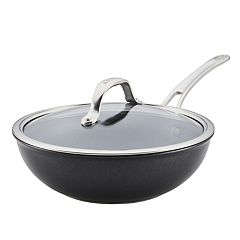 KitchenAid Hard-Anodized Induction Nonstick Wok with Helper Handle, 12.25-Inch, Matte Black