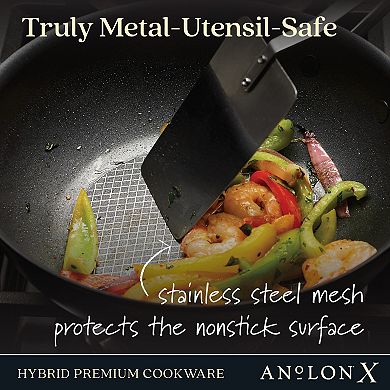 Anolon X Hybrid Nonstick Induction Stir Fry Wok With Lid